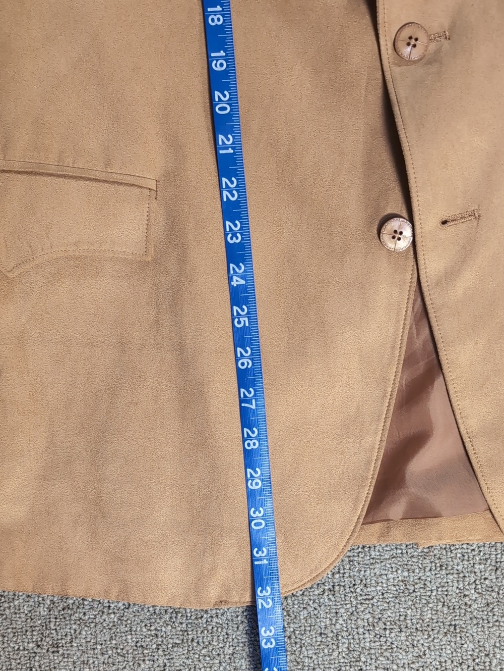 Circle S Dallas TX Embroidered Micro-Suede Sport Coat Size 44R in Western Tan - Picture 13 of 15